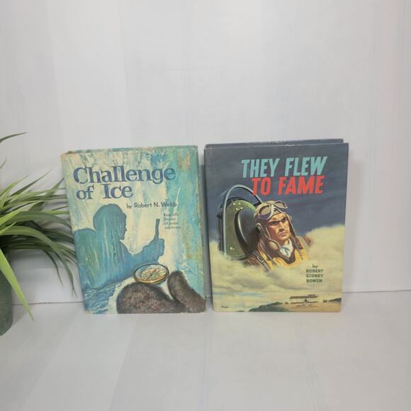 2 Vintage Whitman Books Real Life Stories They Flew To Fame/Challenge of Ice - Picture 1 of 4